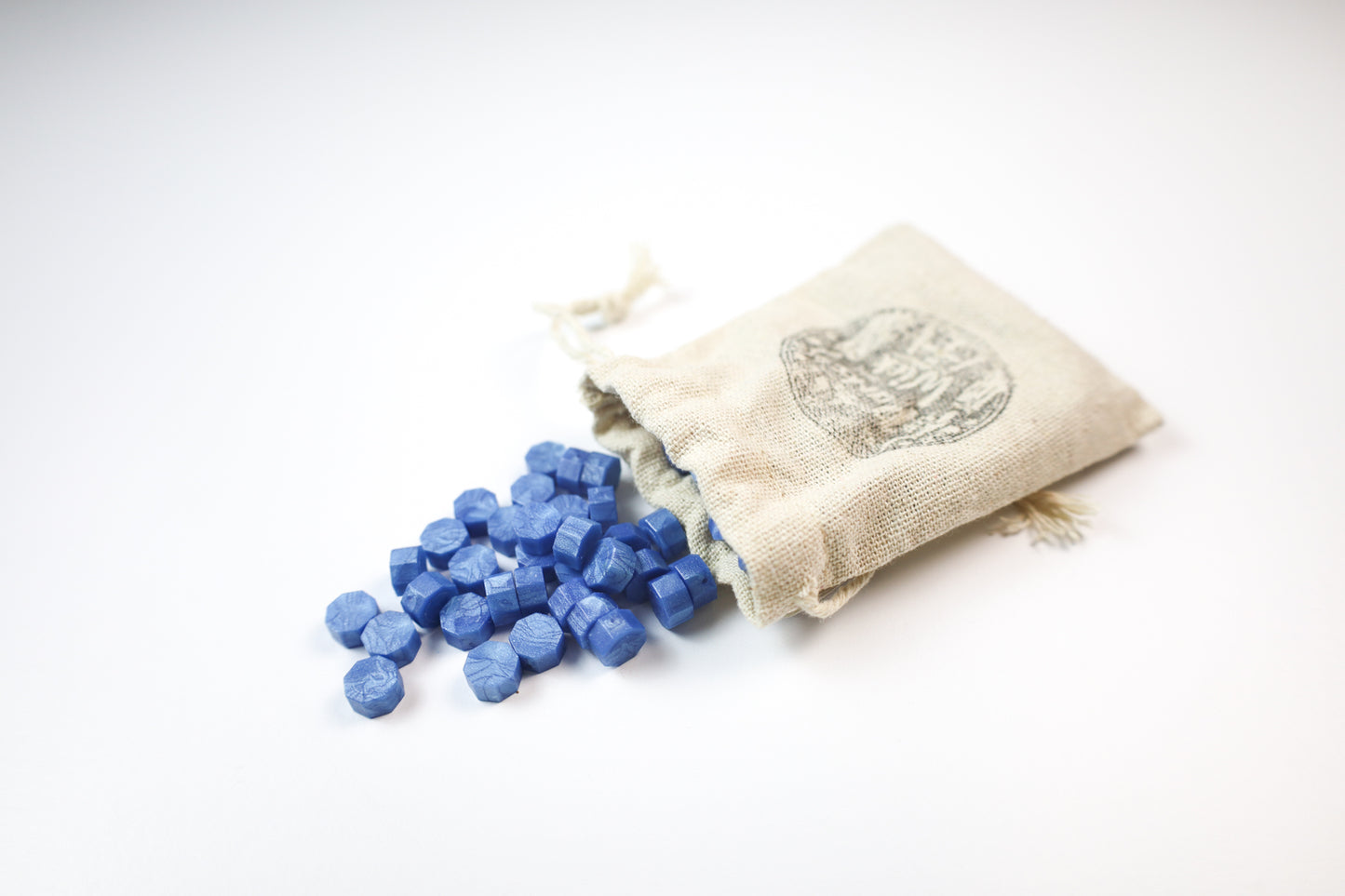 Blue Steel Wax Seal Beads